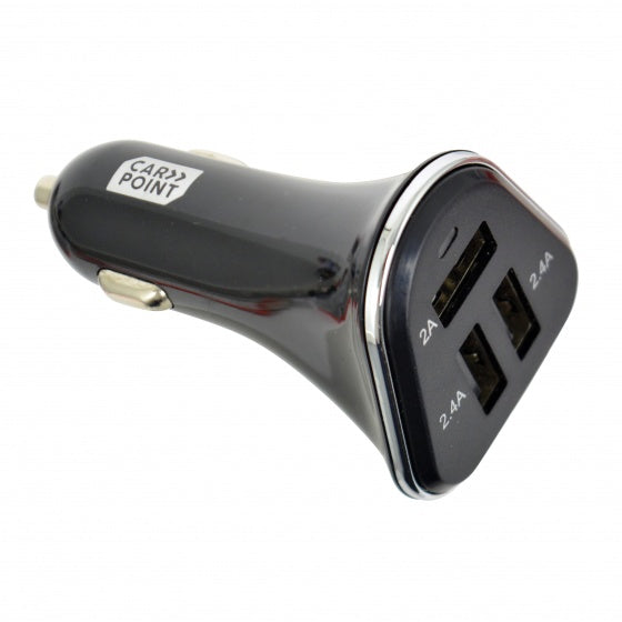 Carpoint Autoladegerät USB Triple 12/24V 2/2,4A