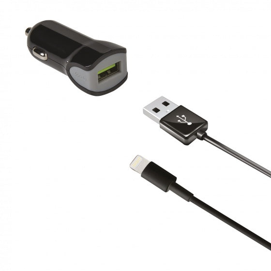 Celly Autoladegerät USB 12/24V 2.4A + Blitzdatenkabel