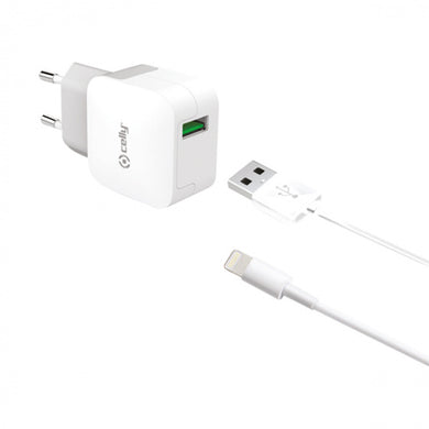 Celly Steckerladegerät 230V 2,4A USB 2-teilig