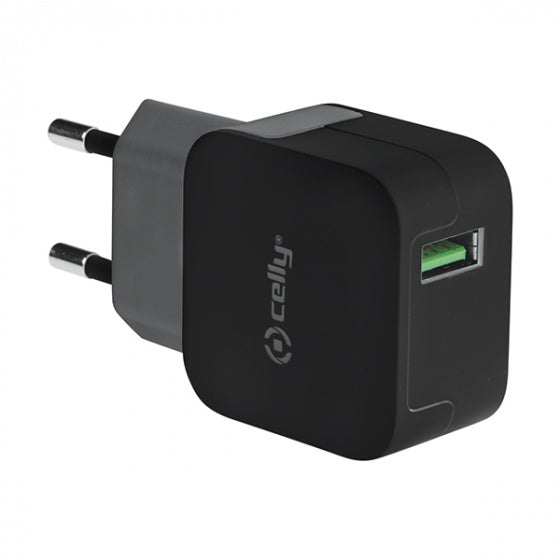 Celly Steckerladegerät Turbo 1 USB-Anschluss 2,4A
