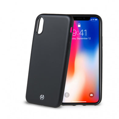 Celly Handyhülle Softmatt Iphone XS/X Polyurethan Matt Schwarz
