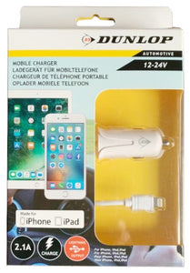 Dunlop Auto-Ladegerät Apple-Blitz 12/24 Volt 2,1 A