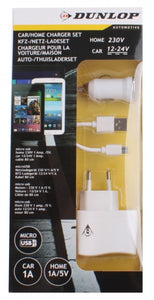 Dunlop Micro-USB-Ladegerät 12/24 230 V 1 A