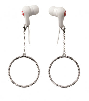 E-My In Ear Ohrhörer E-Mode-Hoop-Damen Weiß/Silber