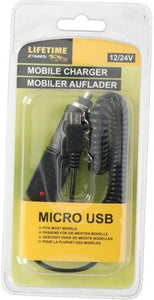 Lifetime Cars Micro USB Car Charger 12/24 V 1 A