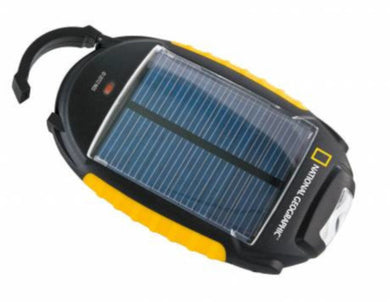 National Geographic 4-In-1-Solarladegerät 13 cm Aluminium Schwarz/Gelb
