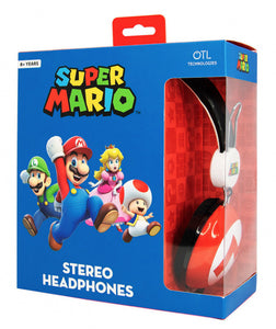 OTL Kopfhörer Super Mario Icon Rot/Weiss Junior