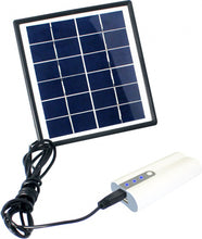 Laden Sie das Bild in den Galerie-Viewer, Powerplus Powerbank Solar mit Lampe Weiß/Grau 6-teilig