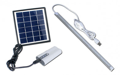Powerplus Powerbank Solar mit Lampe Weiß/Grau 6-teilig