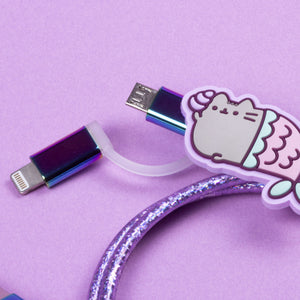 Pusheen USB-Ladekabel Meerjungfrau 105 cm Lila