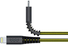 Laden Sie das Bild in den Galerie-Viewer, Soskild Ladekabel USB-A/Beleuchtung 1,5 m Nylon Schwarz/Gelb