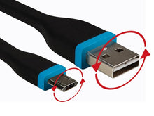 Laden Sie das Bild in den Galerie-Viewer, Velleman Ladekabel Micro-USB/USB 12 cm Nickel Blau