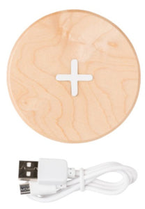 XD Collection drahtloses Ladegerät 5W 8,1 cm Holz/Natur