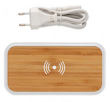 Laden Sie das Bild in den Galerie-Viewer, XD Collection Ladegerät kabellos mit 3 USB-Anschlüssen Bambus Natur