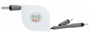 XD Collection Ladekabel 3-In-1 13 cm ABS Schwarz/Weiß