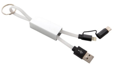 XD Collection Ladekabel 3-In-1 15 cm PP/Aluminium