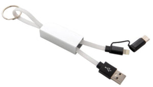 XD Collection Ladekabel 3-In-1 15 cm PP/Aluminium