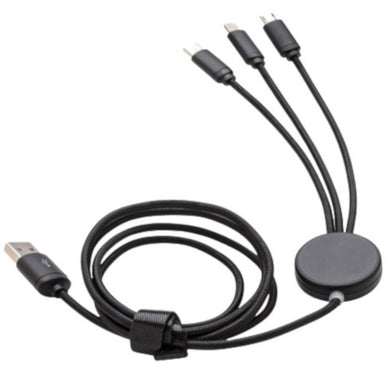 XD Collection Ladekabel 3-In-1 19,3 cm Nylon/Aluminium