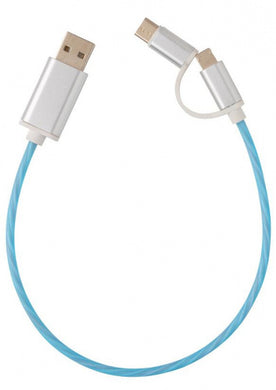 XD Collection Ladekabel 3-In-1 30 cm Aluminium