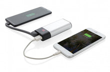 Laden Sie das Bild in den Galerie-Viewer, XD Collection Powerbank 4000 mAh 10 x 4,8 cm Alusilber