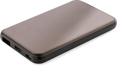XD Collection Powerbank 5000 mAh 10,1 x 6,2 cm Edelstahl Braun/Schwarz