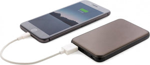 XD Collection Powerbank 5000 mAh 10,1 x 6,2 cm Edelstahl Braun/Schwarz