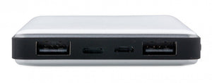 XD Collection Powerbank Dual 10.000 mAh 13,5 x 7 cm Alu Silber