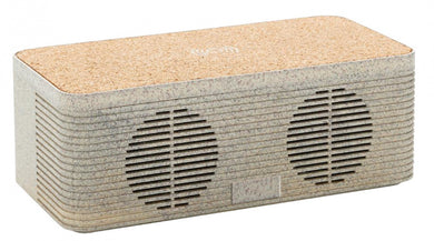 XD Collection Lautsprecher/Ladegerät Bluetooth 5W 16cm Weizenfaser/Kork